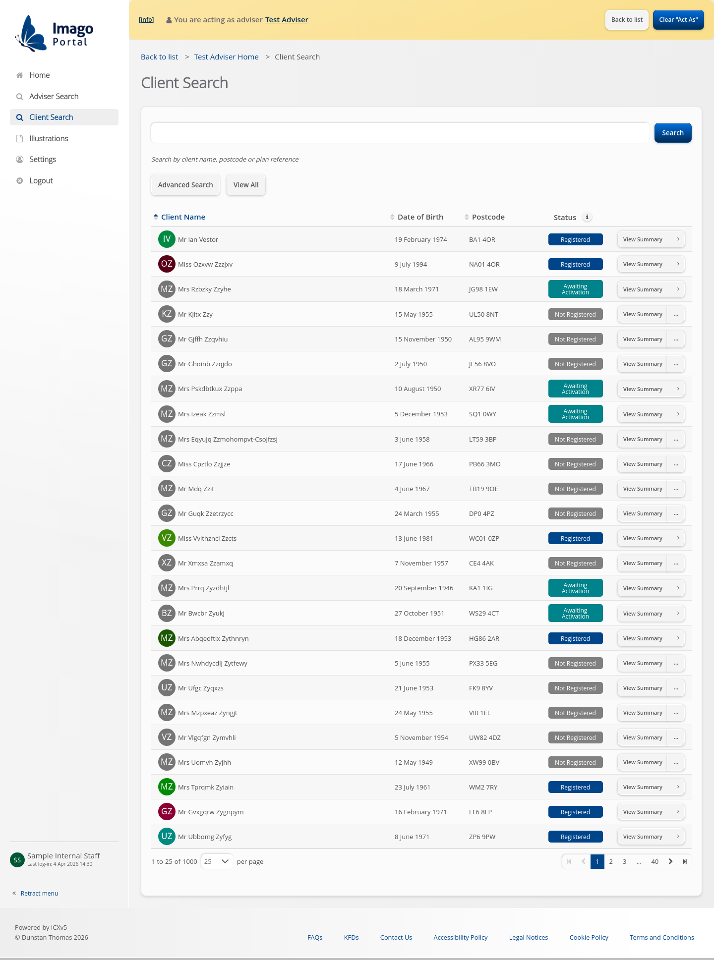 Role-InternalStaff > 04 Client Search